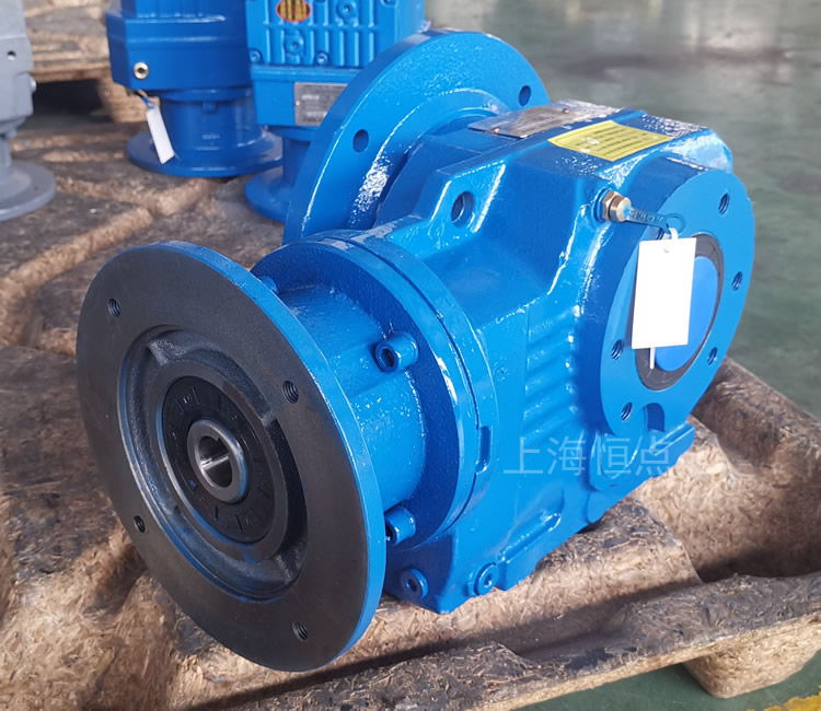 KAF57減速機 輸入配B5圓法蘭端蓋 輸出通孔+法蘭 實物圖-上海恒點原創