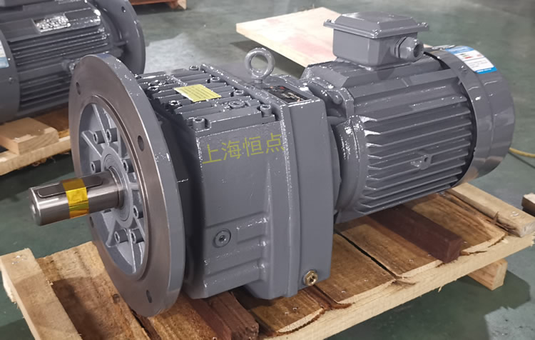 RF87減速機，立式安裝，輸入配電機，實物照片如下