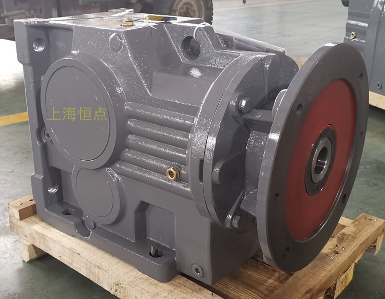 K97減速機，輸入配電機法蘭端蓋，右輸出單軸，實物圖如下