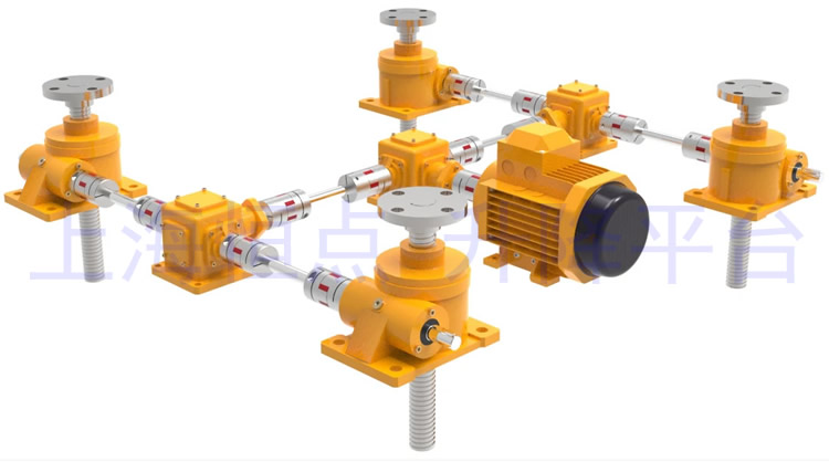 H型升降平台 四台聯動升降平台 SWL+T系列組合實物圖